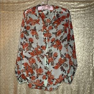 A New Day Sheer Floral Blouse